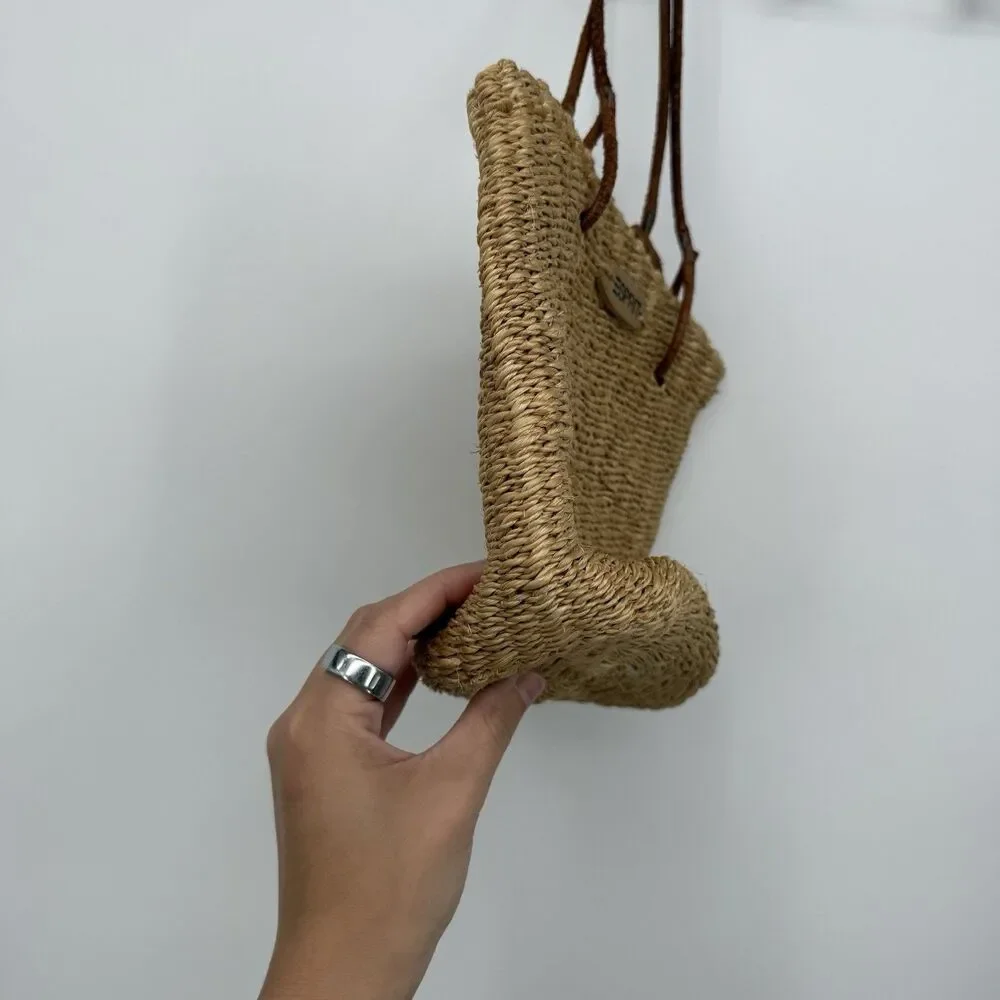 Esprit Vintage Jute Natural Bag Handle Summer Cottage Leather Handle - Picture 6 of 11